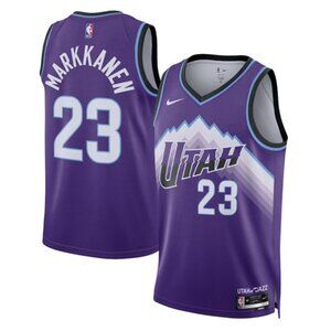 Mens Lauri Markkanen Purple Stitched Jersey